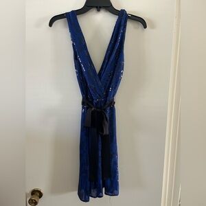 Express Blue sequins cocktail dress size XS